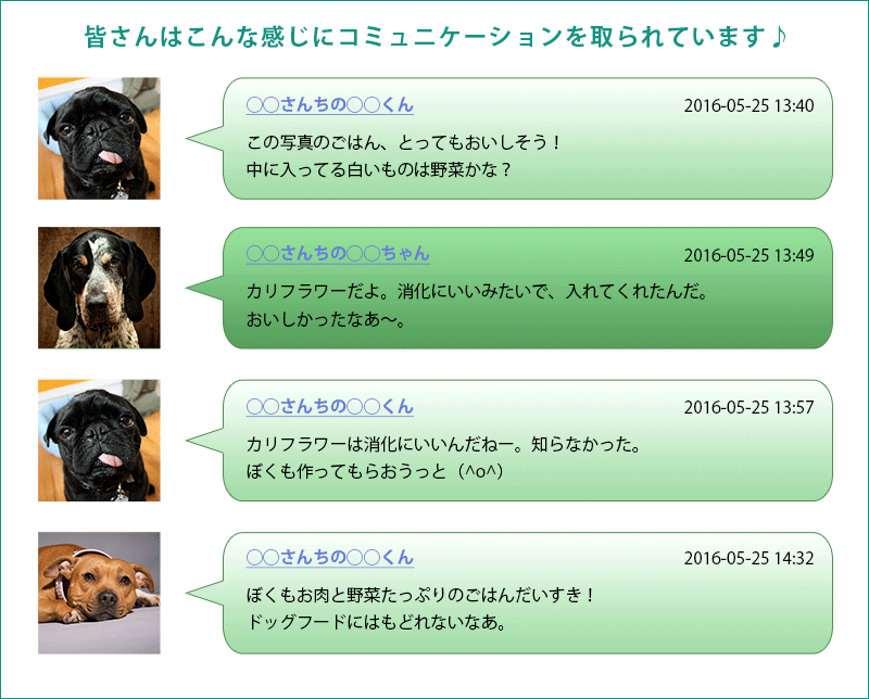 皆さんはこんな感じにコミュニケーションを取られています。
